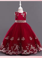Vestido de noche largo para niñas, estilo princesa, para espectáculos, cumpleaños y eventos. - details 11