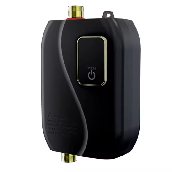 Mini calentador de agua caliente instantáneo, 3000W, 220V, enchufe europeo, negro - 1