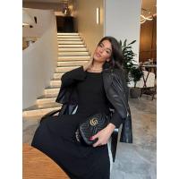 Vestido de punto elegante para mujer con cuello cuadrado, estilo, elegante y curvilíneo, perfecto para la fiesta de bailarina - details 5