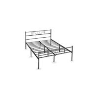 Cama de Metal Moderno con Marco Tamaño Individual/Doble Diseño Youth Somier Blanco - details 10