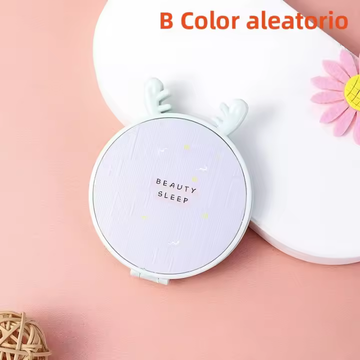 Espejo de Maquillaje Plegable Mini Portátil para Vestíbulo Doble Cara Compacto Espejo de Bolsillo Cosmético - 1