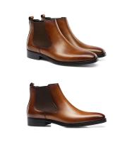 Cojín de cerdo cómodo y genuino de estilo moderno, azada hecha a mano de alta calidad, bota, cuero respirable para hombre Chelea - details 13