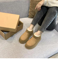 Botas de nieve antideslizantes para Mujer, botines cortos de lana de oveja, cálidos y gruesos, 2023 - details 4