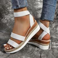 Tacones de cuña alta para mujer, sandalias casuales de moda, verano - details 0