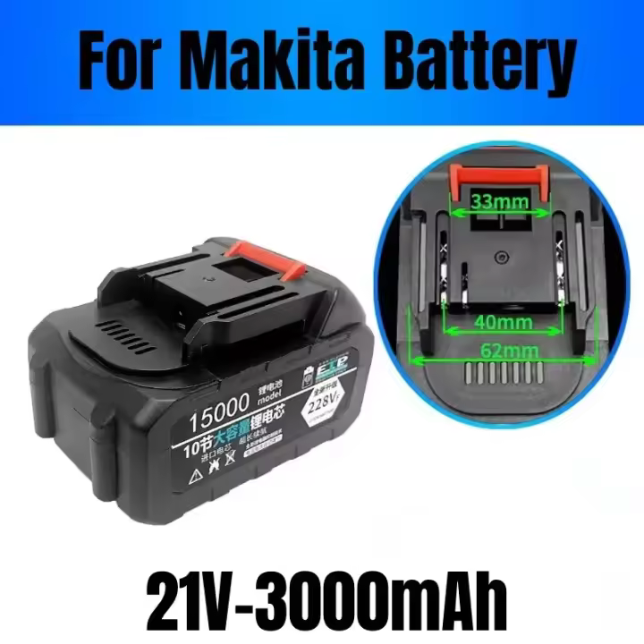 Para Makita.21V 228VF 328VF Baterías recargables de iones de litio. Adecuado para herramientas eléctricas grandes, taladros de pistola y destornilladores. - 1