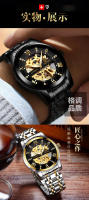 Si Reloj mecánico de moda para hombre Reloj de pulsera con banda de acero esqueleto - details 7