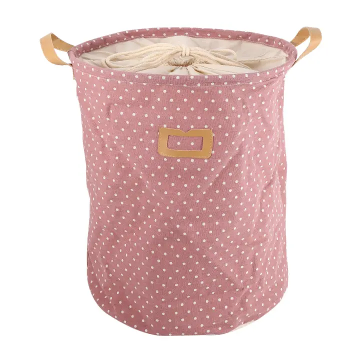 Cesta de lavandería impermeable, bolsa de regalo, cesta de almacenamiento de ropa, cubo de ropa para el hogar, almacenamiento de juguetes para niños, cesta de lavandería rosa - 1