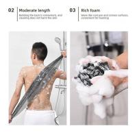 Toalla de baño de doble cara para mujeres y hombres, toalla para frotar arena fina para el hogar, kit de baño limpio y completo E9A1 - details 3