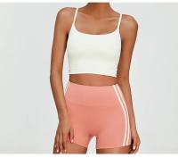 Pantalones cortos de Yoga para mujer, Shorts deportivos elásticos de cintura alta, transpirables, de secado rápido, para correr y Fitness - details 3