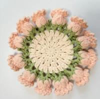 Kit de posavasos de ramo de rosas tejido a manodiyManteles individuales terminados - details 23