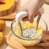 Trituradora Manual de patatas prensadas, herramienta de cocina portátil, prensa de barro de plástico - details 1