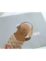 Sandalias de verano para niñas, zapatos para niños pequeños, sandalias suaves de princesa para la playa para niños, sandalias romanas con recortes tejidos y puntera - details 20