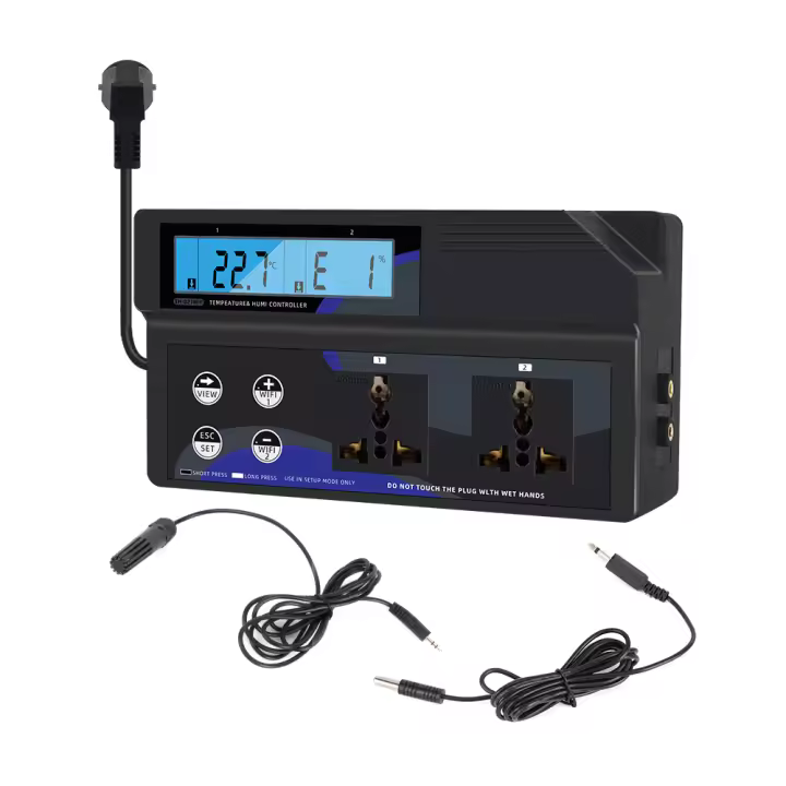 Controlador Digital de temperatura para acuario, termorregulador de humedad, 0-80 ℃, conexión WIFI, 0-90% RH - 1