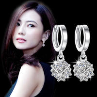 Pendientes de plata de ley 925 para mujer, aretes con hebilla cuadrada de circonita Aaa, regalos de joyería - details 2
