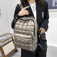 Mochila De algodón espacial para mujer, bolso de hombro de hilo de diseñador de diamantes, bolso escolar de gran capacidad, nueva moda coreana - details 15