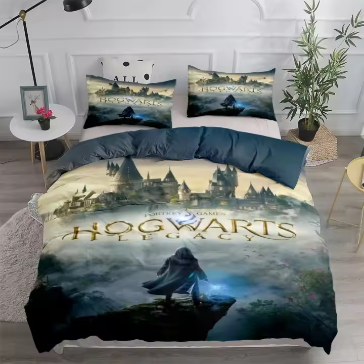 Juego de Fundas de Almohada de Castillo Lunar 2024 Tamaño Rey-Dama-Twin-King - 1
