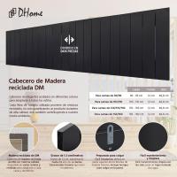 Cabecero de Madera reciclada DM Estilo Palet Vertical Cama Palets Herrajes incluidos (150cm, Madera Natural) - details 14