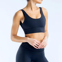 Nuevo sujetador deportivo minimalista de spandex con costura nueva, adecuado para el fitness femenino, estiramiento, ropa de yoga transpirable. ﻿ - details 7