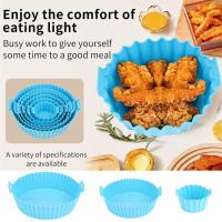 Molde para freidora de aire de 6 piezas, plato para Pizza, bandeja para parrilla, cesta para hornear, accesorios, herramienta de cocina, Gel de sílice - details 5