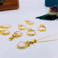 Colgante de Castillo de Concha Blanca de Oro 18K Auténtico Regalo Romántico Clásico para Mujer - details 2