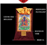Herbalista Thangka Xizang estilo sala de estar entrada Nepal bordado pintado a mano retrato trompeta - details 3