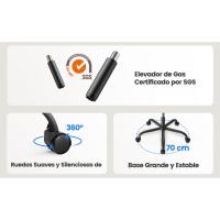Silla de Oficina Ergonómica con Soporte Lumbar