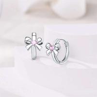 Anillos de pavimentación brillantes de circonita 2025 con lazo de plata pura Original, pendientes para mujer, regalos de joyería de aniversario - details 7