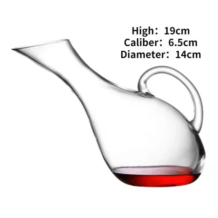 Botella de cisne creativa con mango, botella de vino con separadores giroscópicos, regalo para bar en casa, 1000-1500 ml - 1