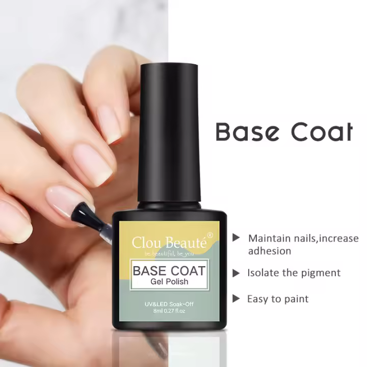 Clou Beaute-esmalte de Gel transparente para uñas, Base de goma, capa superior mate, para extensión de uñas - 1