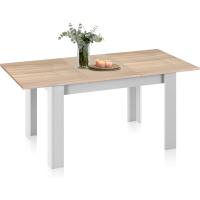 Mesa de Comedor Extensible Diseño Rectangular Danna Acabado en Blanco Artik y Roble Canadian - details 0