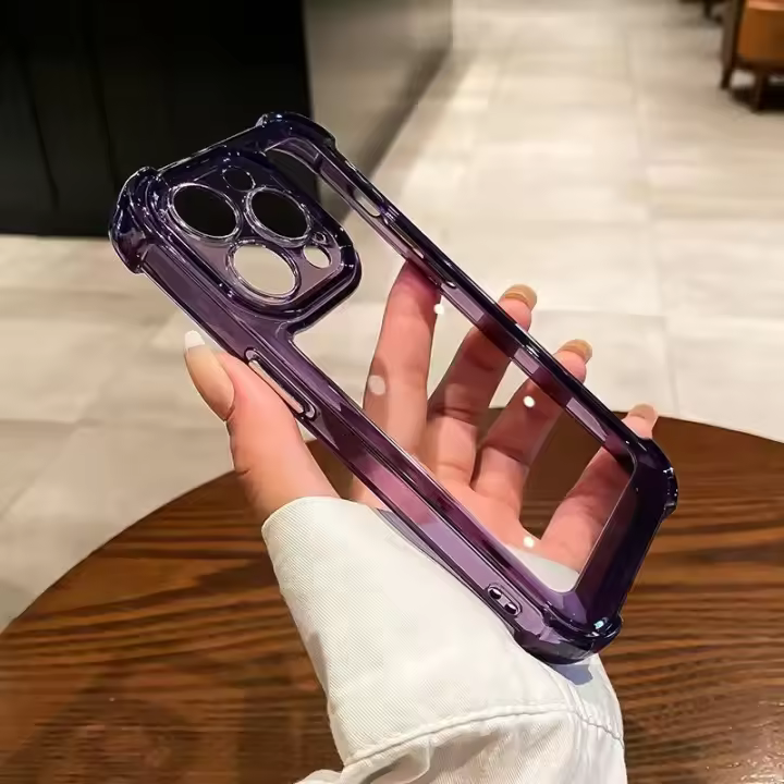 Funda de lujo transparente a prueba de golpes para iPhone 14 / 14 Pro / 14 Pro Max, cubierta de parachoques - 1