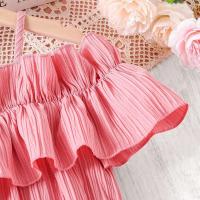 Vestido Casual de Chifón para Niñas Correa de Hombro de Una Línea, Estilo de Princesa para Edades de 8-12 Años - details 16