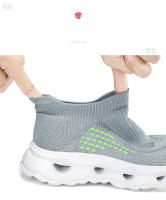 Zapatillas de moda para hombre Flyknit Mesh Stretchy Soft Sole Zapatos casuales al aire libre Zapatos para correr - details 3