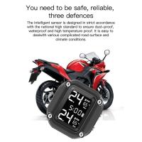 Sistema de supervisión de presión de neumáticos inalámbrico, TPMS con carga USB para motocicleta con 2 sensores externos, pantalla LCD Digital - details 15