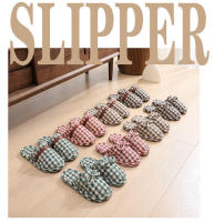 Zapatillas antideslizantes para parejas, hogar, cuatro estaciones, granulado, otoño e invierno, interior, suela de tela de fondo suave, suelo de madera silencioso - details 1