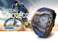 Reloj Oulm de marca de doble movimiento de lujo de primera calidad, Relojes de cuarzo para hombre, correa de cuero deportiva, reloj de pulsera militar para hombre, reloj de regalo informal - details 0