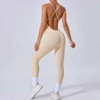 Conjunto de gimnasio para mujer mejorado con acolchado, traje de yoga, ropa deportiva, azul marino beige, 2024 - details 21