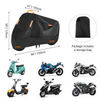 Cubierta de Moto Universal Impermeable 210D con Espesor de Tela Oxford Protección contra Polvo Lluvia Nieve Cubierta de Sol para Motocicleta con Protección UV - details 6