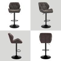Sillas de Bar Taburete Regulables en Altura Design de Resalto con Cojín de Terciopelo - details 33
