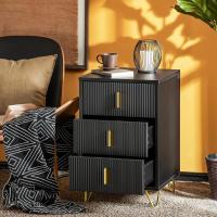 Mesita de Noche Mesa Auxiliar Mobiliario de Salón Moderno con 2 cajones L40xP40xH47 cm ES - details 21