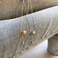 Collar de Acero de Titanio con Bolas Metálicas Diseño Exclusivo Trendy para Mujer - details 4