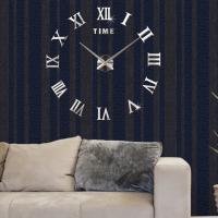 Reloj de pared con espejo acrílico de Número Romano grande 2D/3D, pegatina de moda DIY, relojes de cuarzo, decoración del hogar, pegatinas para el salón - details 23