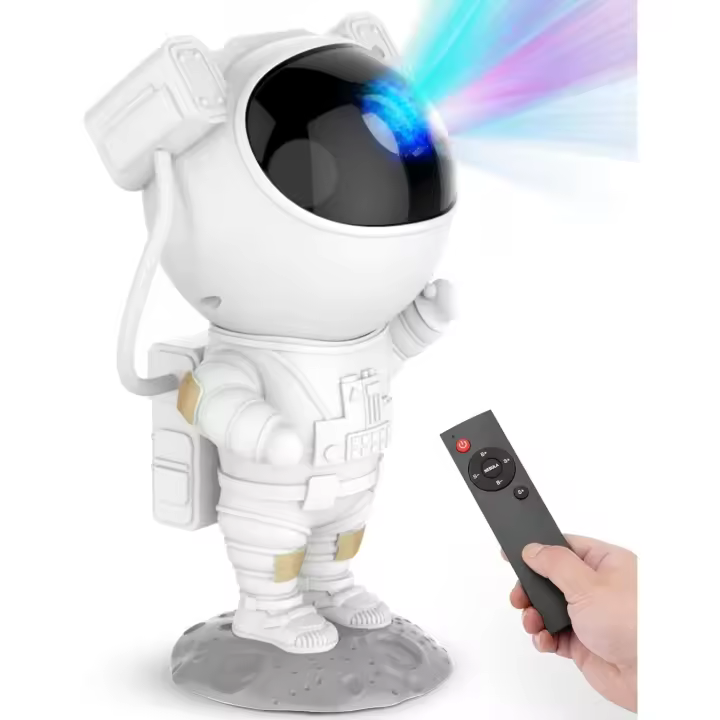 Proyector de Estrellas Galaxy Luz Nocturna Astronauta de Espacio LED con Temporizador y Control Remoto Decoración Estética para Habitación de Niños Novedad en Iluminación - 1