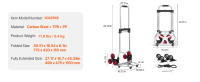 SucceBuy Carrito de Escalera Plegable de Alta Resistencia Capacidad de 460 lbs Manija Doble - details 5