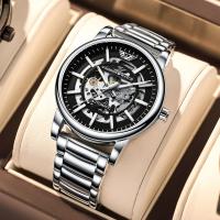 Reloj hueco para hombre, reloj mecánico de moda, impermeable, luminoso, automático - details 1
