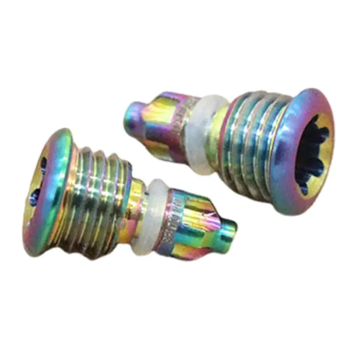 Adecuado para MAGURA MT2 MT4 MT5 MT7 MT8 Sello de freno Tapón de aceite Accesorios de tornillo de aleación de titanio-C - 1