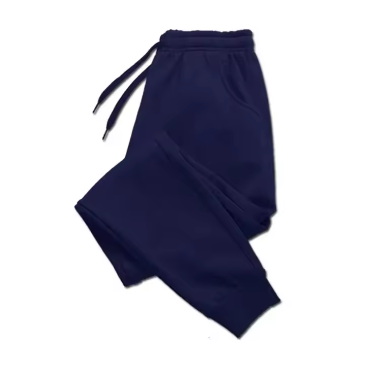 Pantalones casuales para hombre, pantalones de chándal de lana para otoño e invierno, pantalones deportivos para correr para hombre, pantalones largos de entrenamiento de Color sólido a la moda - 1