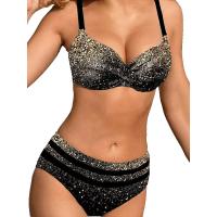 Conjunto de bikini push-up, traje de baño sexy, ropa de playa para mujer, traje de baño con estampado de estrellas - details 0