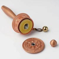 Rueda de oración tibetana Heag para aliviar el estrés y la ansiedad, diseño auténtico, perfecto para prácticas de meditación budista, aleación - details 7