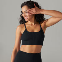 Hamidou-Sujetador deportivo Sexy para mujer, ropa interior deportiva a prueba de golpes, almohadilla extraíble para el pecho, para gimnasio, entrenamiento, Fitness, correr, Tops de realce - details 7